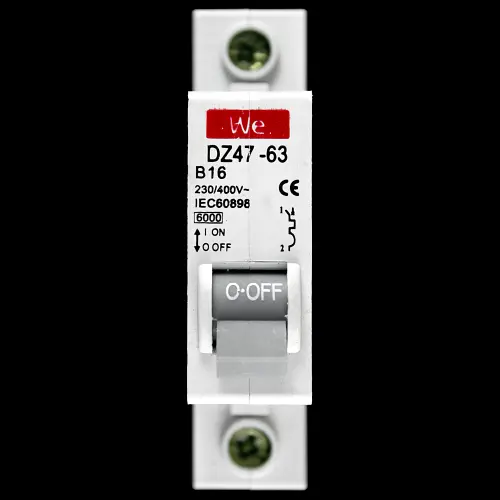 WE 16 AMP CURVE B 6kA MCB CIRCUIT BREAKER DZ47-63