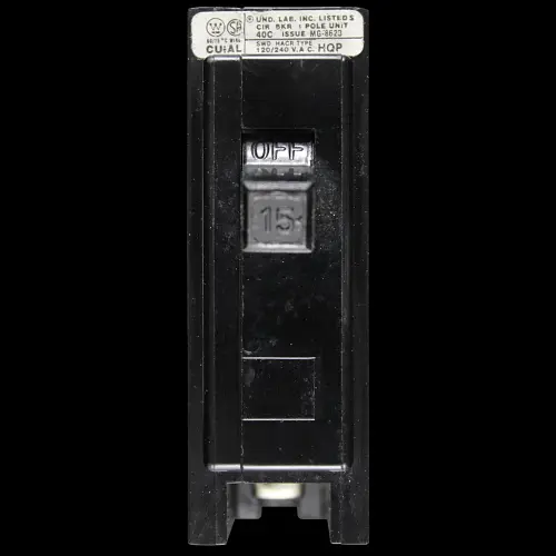 WESTINGHOUSE 15 MCB 10kA CIRCUIT BREAKER QUICKLAG CU-AL HQP