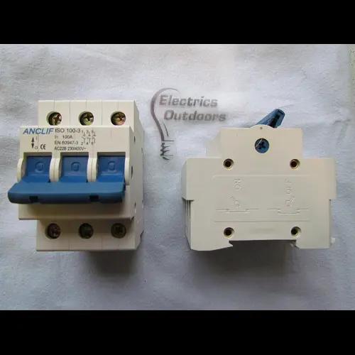 ANCLIF 100 AMP TRIPLE POLE MAIN SWITCH DISCONNECTOR ISO100-3 BS EN 60947